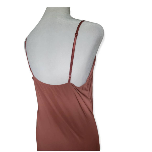 NEW‎ Mind Code Women's Bodycon Slip Dress Size Large Mauve Brown - Picture 7 of 8